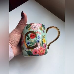 Rifle Paper Co. for Anthropologie Garden Party Monogram Mug Letter “C”